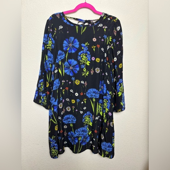 Maeve Anthropologie Lucinda 100% Silk Wildflower Floral Pocketed Swing D… - Picture 3 of 15